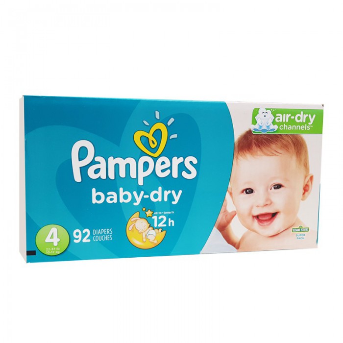 PAÑALES PAMPERS BABY DRY CAJA TALLA 4