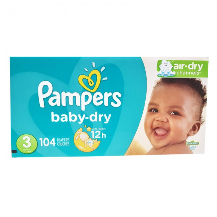 PAÑALES PAMPERS BABY DRY CAJA TALLA 3